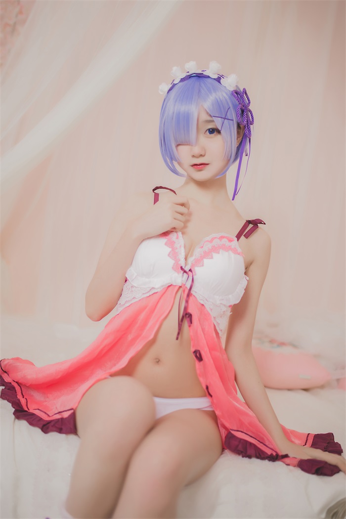 网紅Coser@木绵绵OwO - 蕾姆睡衣 [24P/164MB] -1